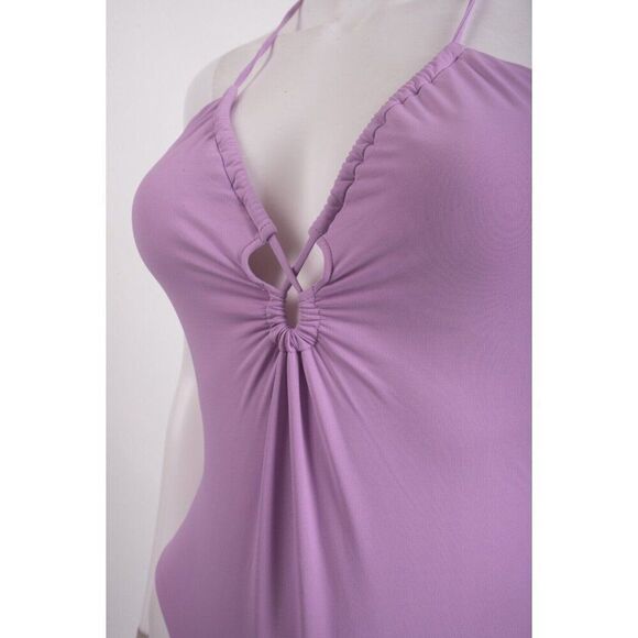 Zara Womens Swim Bathing Suit One Piece Purple Cutout S Small 2856/230 NWT - Picture 4 of 6